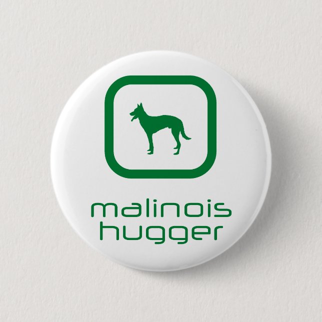 Badge Rond 5 Cm Belge Malinois (Devant)