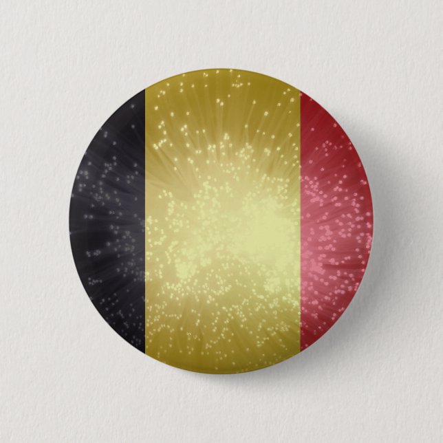 Badge Rond 5 Cm België ; Drapeau de la Belgique (Devant)