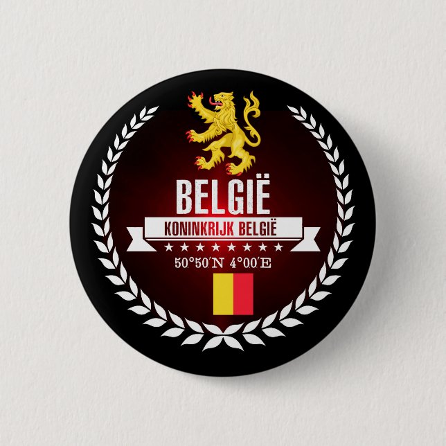 Badge Rond 5 Cm Belgique (Devant)