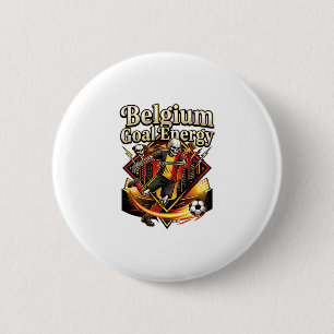 Badge Rond 5 Cm Belgique Énergie de but Skeleton Nations Striker G