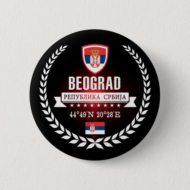 Badge Rond 5 Cm Belgrade (Devant)