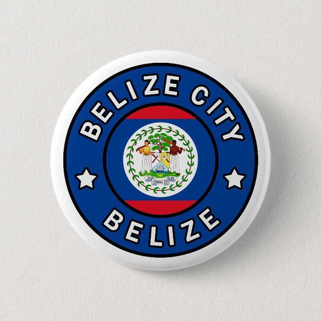 Badge Rond 5 Cm Belize City Belize (Devant)