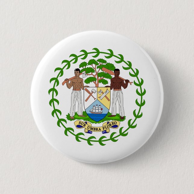 Badge Rond 5 Cm belize emblze (Devant)