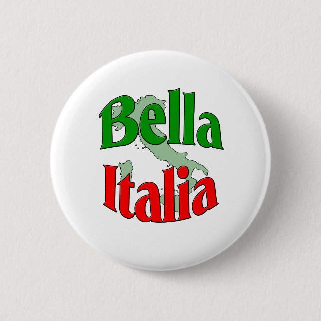 Badge Rond 5 Cm Bella Italie (Devant)