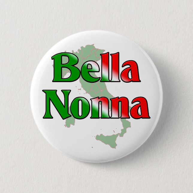 Badge Rond 5 Cm Bella Nonna (Devant)