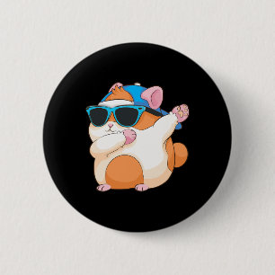 Badge Rond 5 Cm Belle Bande Dabbing Hamster Funny Célèbre Pose Dan