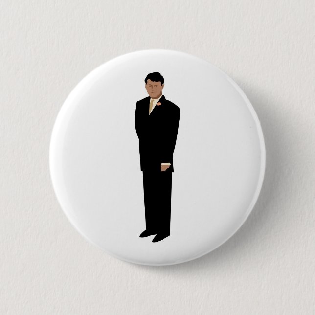 Badge Rond 5 Cm Belle chambre en Cravate (Devant)