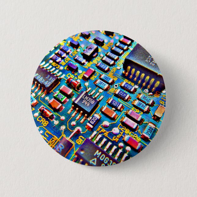 Badge Rond 5 Cm Belle Circuitrie (Devant)