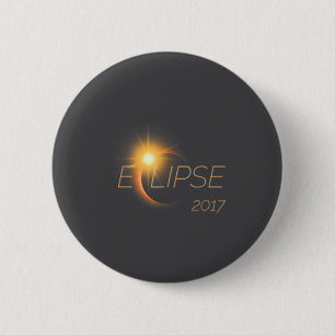Badge Rond 5 Cm Belle éclipse solaire Graphique 2017