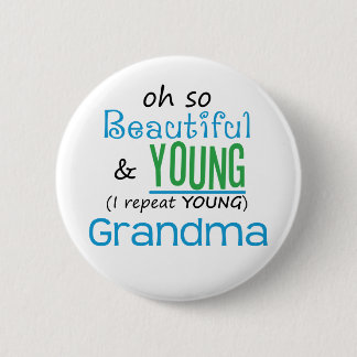 Badge Rond 5 Cm Belle et jeune grand-maman