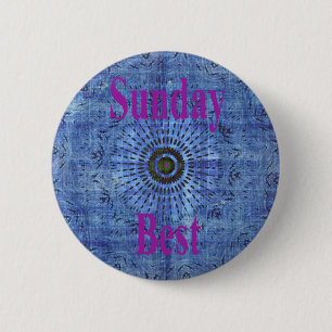 Badge Rond 5 Cm Belle Extraordinaire Design moderne Denim : Dimanc