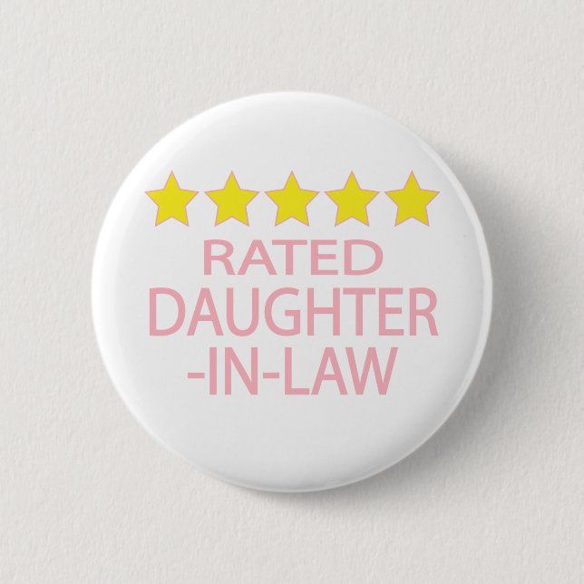 Badge Rond 5 Cm Belle-fille cinq étoiles (Devant)
