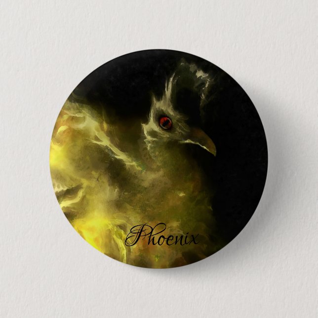 Badge Rond 5 Cm Belle flamme Petit Phénix (Devant)