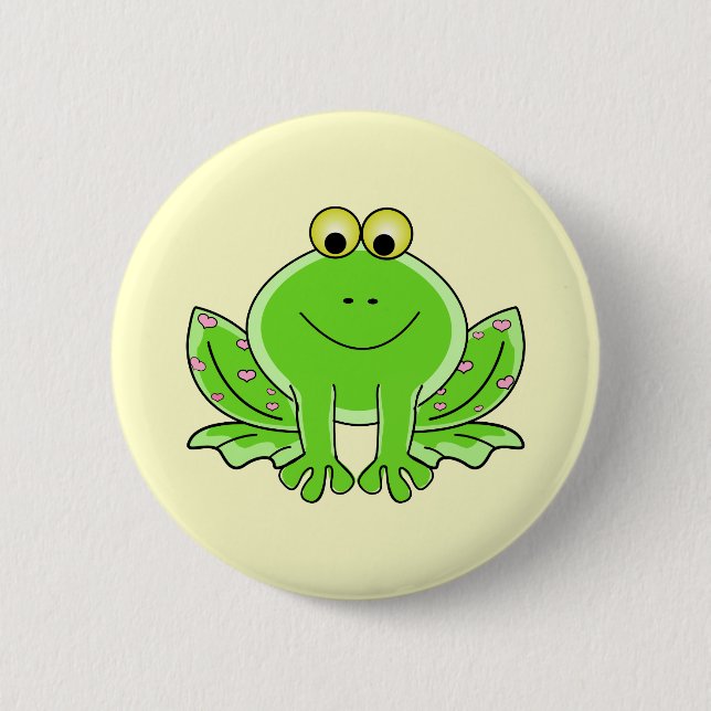 Badge Rond 5 Cm Belle grenouille (Devant)