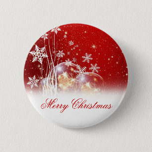 Badge Rond 5 Cm Belle illustration festive "Joyeux Noël"