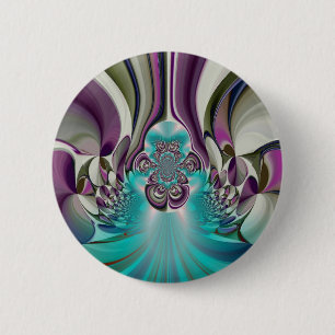 Badge Rond 5 Cm Belle impression Angélique Purple et Cyan Abstrait