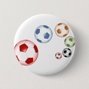 Badge Rond 5 Cm Belle série de ballons de football