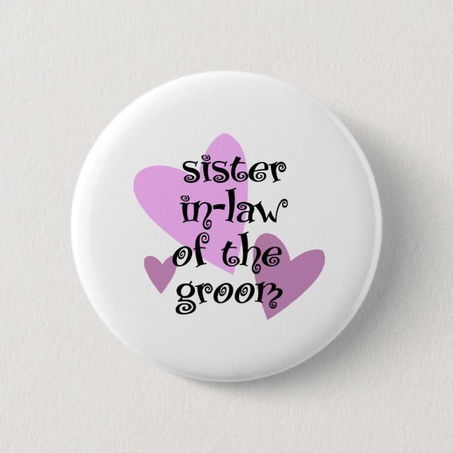 Badge Rond 5 Cm Belle-soeur du marié (Devant)
