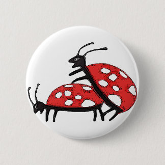 Badge Rond 5 Cm Belles coccinelles