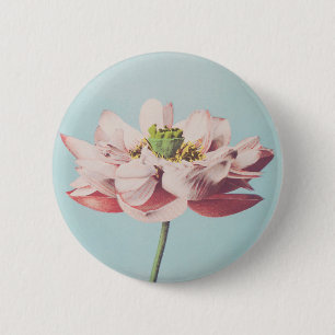 Badge Rond 5 Cm Belles impressions photomécaniques de fleurs Lotus