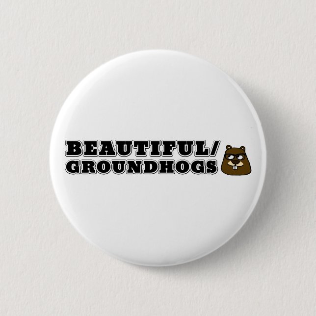Badge Rond 5 Cm Belles/marmottes (Devant)