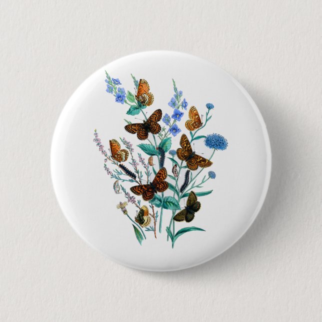 Badge Rond 5 Cm Belles papillons (Devant)