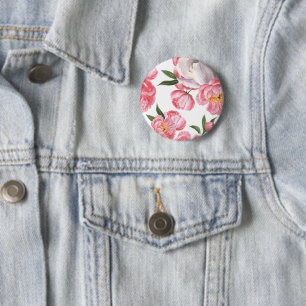 Badge Rond 5 Cm Belles Roses