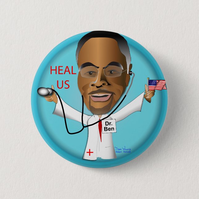 Badge Rond 5 Cm Ben Heal US (Devant)