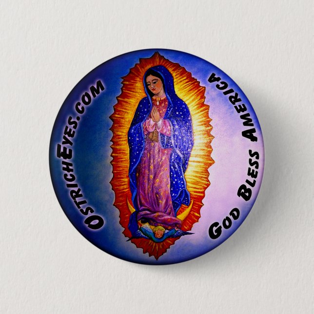 Badge Rond 5 Cm Bénédiction de Madame Guadalupe (Devant)