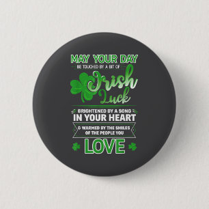 Badge Rond 5 Cm Bénédiction irlandaise Citations Chanceuses Dicton