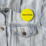 Badge Rond 5 Cm Bénévolat Charity Event Jaune<br><div class="desc">Bouton jaune de l'événement de bienfaisance bénévole</div>