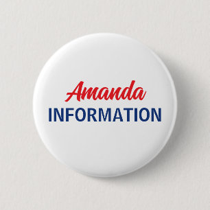 Badge Rond 5 Cm Bénévole d'information patriotique