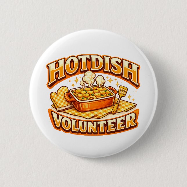 Badge Rond 5 Cm Bénévole HOTDISH (Devant)