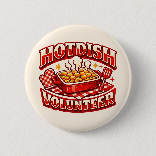 Badge Rond 5 Cm Bénévole HOTDISH (Devant)