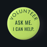 Badge Rond 5 Cm Bénévole Me Demander Minimaliste Organismes de bie<br><div class="desc">Montrez votre dévouement et faites une déclaration avec votre propre bouton volontaire personnalisé! Personnalisez ce bouton avec n'importe quel texte que vous choisissez - que ce soit "Volontaire : Demandez-moi, je peux aider", le nom de votre organisation, ou un message unique qui reflète votre rôle. C'est le moyen idéal de...</div>