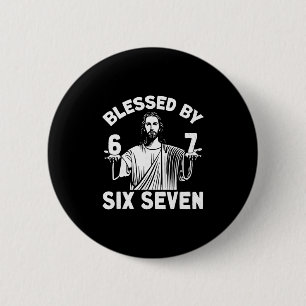 Badge Rond 5 Cm Béni 6 Numéro 67 Six Sept Meme