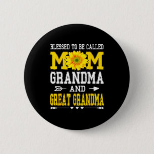 Badge Rond 5 Cm Bénie d'être appelée maman grand-mère arrière-gran