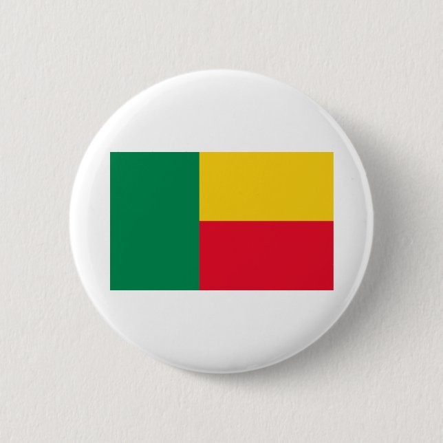 Badge Rond 5 Cm Benin Flag (Devant)