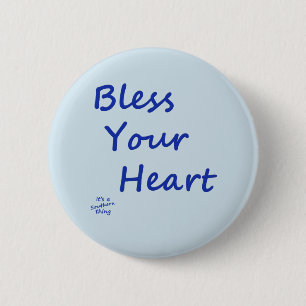 Badge Rond 5 Cm Bénissez votre coeur