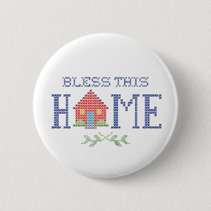 Badge Rond 5 Cm Bénissez-vous cette maison