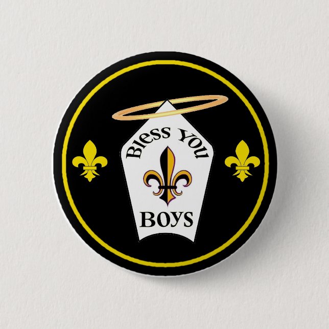 Badge Rond 5 Cm Bénissez-vous emblème de garçons (Devant)