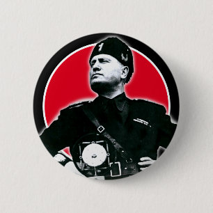 Badge Rond 5 Cm Benito Mussolini