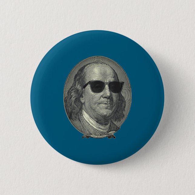 Badge Rond 5 Cm Benjamin Franklin Le Benjamin C'est Tout  (Devant)