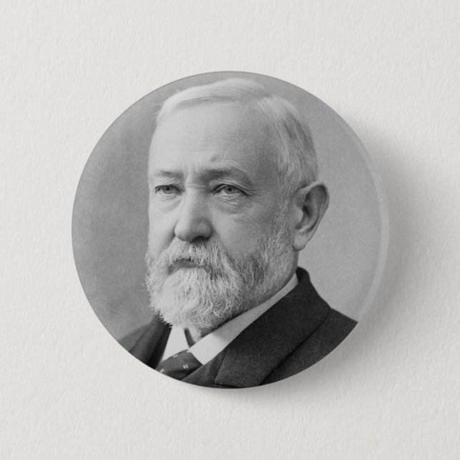 Badge Rond 5 Cm Benjamin Harrison 23 (Devant)