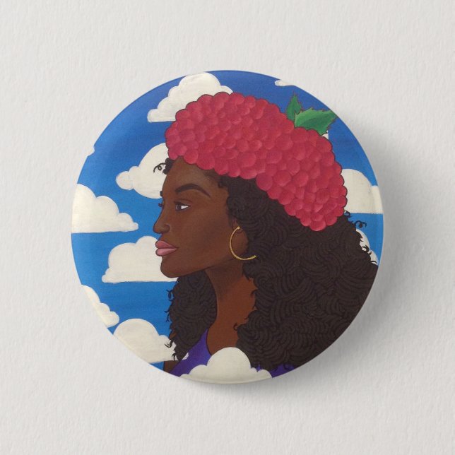 Badge Rond 5 Cm Béret de Raspbutton (Devant)