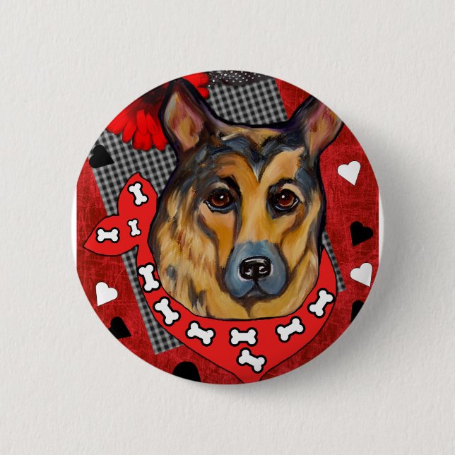 BADGE ROND 5 CM BERGER ALLEMAND (Devant)