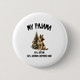 Badge Rond 5 Cm berger allemand & Noël, Drôle Chien Design pour