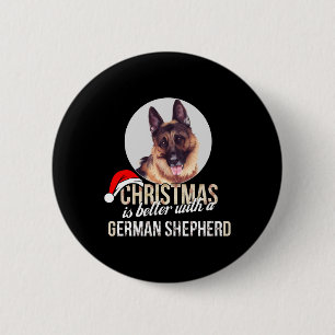 Badge Rond 5 Cm berger allemand - Noël est mieux avec l'Allemagne