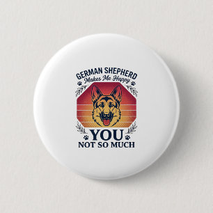 Badge Rond 5 Cm Berger Allemand Toi Chien Rétro Crépuscule Pattes_