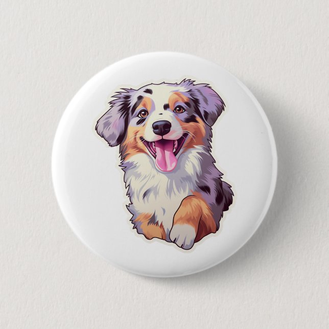 Badge Rond 5 Cm Berger australien (Devant)